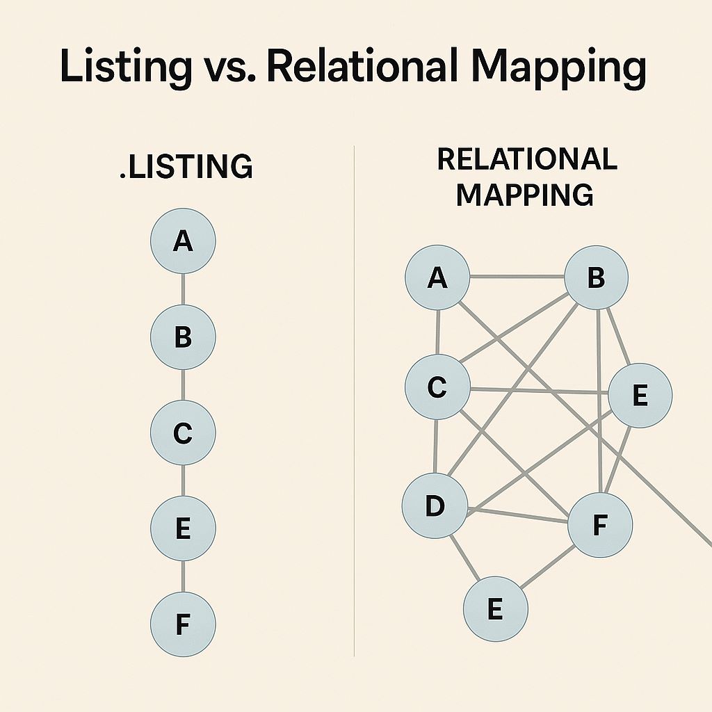 Listing vs Relational Mapping Infographic