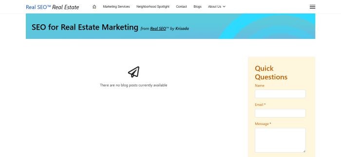 Real SEO™ Real Estate Screenshot